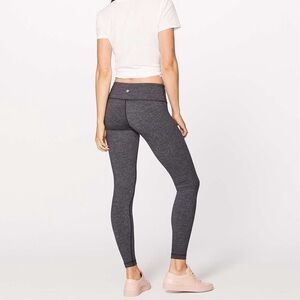 Lululemon Knit Leggings Wunder Under Heather Grey Size 4
